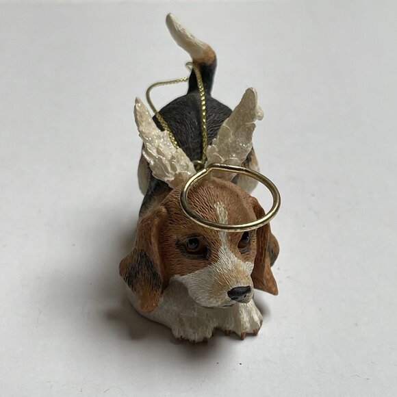 Basset Hound Angel Christmas Ornament Wings Resin Dog Lover Puppy - Picture 1 of 7